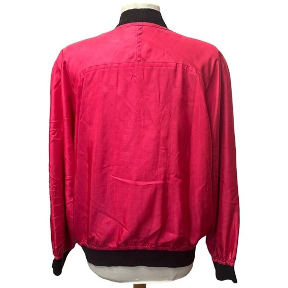 Vintage 80s Silk Jacket Windbreaker - Picture 3 of 5